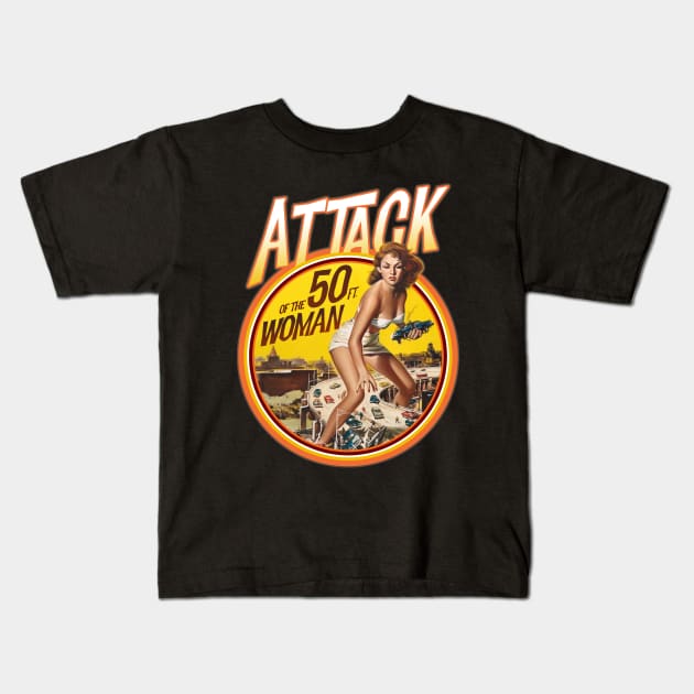 Classic 50s Science fiction Kids T-Shirt by Trazzo